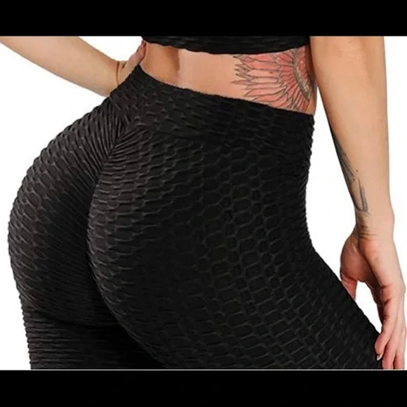 Womens High Waist Yoga Pants Tummy Control Slimming Booty Butt Lift Tights Small - Picture 3 of 3